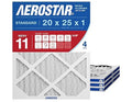 Aerostar 20x25x1 MERV 11 Air Filter, 4 Count, ACTUAL SIZE (19.75 x 24.75 x 0.75), HVAC, Air Conditioning & Furnace Filter for Dust, Pet Dander, Smoke & Allergies (MPR 1200 / FPR 7), Made in USA