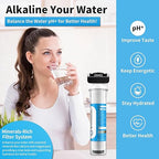 Water Filter for Sink with Faucet, Reduce Heavy Metals/Chlorine/PFAS/PFOA/PFOS/Odor/Sediment, NSF/ANSI 42&53 Improve Taste, EZ Change Life Indication Mineral pH+ Under Sink Water Filter -Jumbo