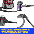 Holikme Dryer Vent Cleaner Kit 2 Pieces - Upgraded Dryer Lint Screens Cleaner Brush Part, Dryer Lint Vacuum Attachment Fit for Most Vacuum Cleaner, Dryer Lint Brush, Black