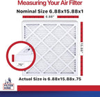 Filter King 6.88x15.88x1 Air Filter | 4-PACK | MERV 11 HVAC Pleated A/C Furnace Filters | MADE IN USA | Actual Size: 6.88 x 15.88 x .75"