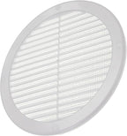 Vent Systems 8" Inch (Opening Dimensions) - Pack of 100 - White Soffit Vent Cover - Plastic Round Air Vent Grille - Built-in Mesh Screen - HVAC Register Louver for Bathroom, Home, Kitchen