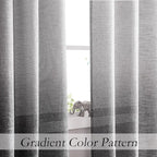 Ombre Light Filtering Door Curtain 100" Extra Wide Gradient Print on Rayon Blend Fabric Window Treatment for Sliding Patio Door with 14 Grommets, Cream White to Light Gray, 100" x 84", 1 Panel