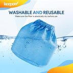 KEEPOW VRC2 Cloth Filter Compatible with Vacmaster 1.5 to 3.2 Gallon Wet/Dry Vacuums, Also Compatible with Shop Vac AA155 AA256 AA255, 2 Pack