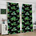 Kids Agriculture Machine Window Curtains, Farm Equipment Tractors Transport Combines Rod Pocket Decorative Windows Curtain for Boys Children Teens Room Decor 42x45in (30% Blackout)
