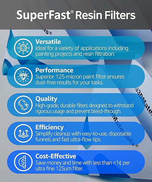 SuperFilter 300 pcs, Disposable Filter, 3D Printer Resin and Paint Strainer, Made in Korea by 3DMaterials