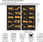 Kids Construction Window Curtains, Construction Machinery Equipment Mode of Transport Bulldozer Tractor Windows Curtain for Children Teens Room Decor 72x63in (30% Blackout)