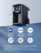 NOVETE Smart Reverse Osmosis Water Filter Countertop, UV 8-Stage RO Water Filtration System with APP Control, Cold Water Down to 32℉, NSF/ANSI 42/58 Certified, 4:1 Pure to Drain, No Plumbing, CRF1A-Qi