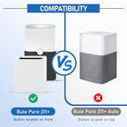 211+ Replacement Filter 2 Pack, Compatible with Blue Pure 211+ Air Purifier, 2-Stage Filtration System with H13 True Filter and Activated Carbon, for Home Bedroom Use, Collapsible Air