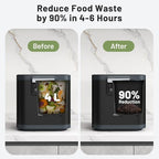 COSTWAY 4L Electric Composter for Kitchen, Smart Waste Dispenser Countertop Compost Machine w/Replaceable Filters, Auto-Cleaning, LED Display, Indoor Compost Bin, Turn Food Waste to Dry Fertilizer