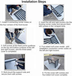 Aluminum Air Conditioner Fence Set of 2, Louvered Outdoor AC Unit Cover, Decorative Privacy Screen, Weatherproof and Anti-Theft (Black 100x50x70cm/39x20x28in)