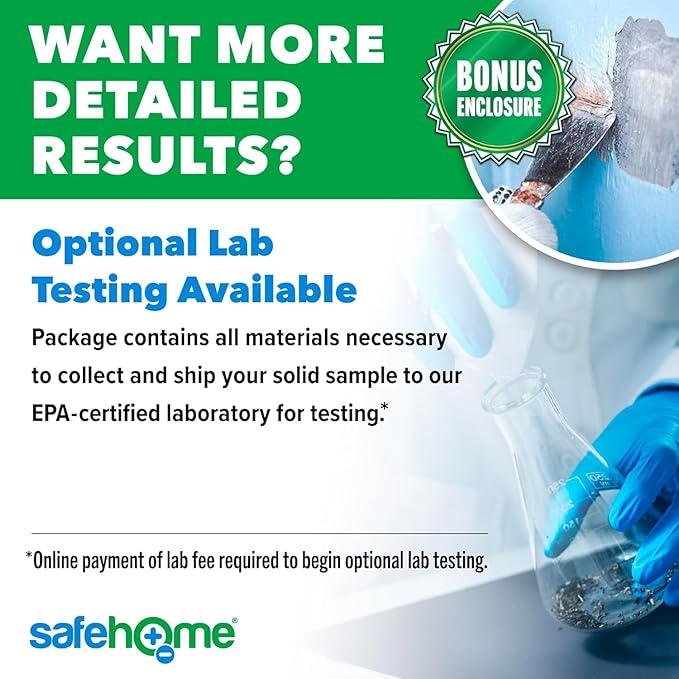 Safe Home® Lead in Solids Combo Test Kit – 10 DIY Swabs + Optional Testing at our EPA Certified Lab – Made in the USA for Homeowners & Contractors – (1 Pack)