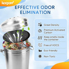KEEPOW 12 Pack Compost Bin Filter for Kitchen Compost Bin Pail, Charcoal Filters for Compost Bucket, Activated Carbon Filter for Compost Pail Counter Refill (6 Round + 6 Square)