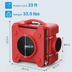 CADPXS Shield-550 Negative Machine Airbourne Cleaner HEPA Scrubber Water Damage Restoration Equipment Air Purifier, Air Scrubbers Red