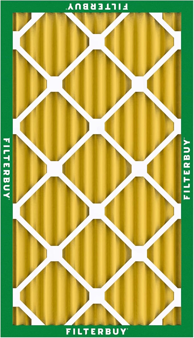 Filterbuy 16x30x2 Air Filter MERV 11 Superior Pet & Allergy Defense (6-Pack), Electrostatic Pleated HVAC AC Furnace Filters Replacement, Made in USA (Actual Size: 15.69 x 29.69 x 1.75)