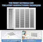 20 x 20 Return Air Grille [Duct Opening Size],Return Air Vent Cover for Wall Or Ceiling,Steel Return Air Filter Grilles Removable Face/Door for 1 Inch Filters (20"W x 20"H [Duct Opening])