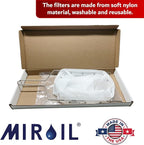 MirOil B6PS EZ Flow Deep Fryer Oil Filter Bag w/Frame – Reusable Grease Fryer Strainer to Extend Oil Life & Maintain Food Quality – Handles Kitchen Hot or Cold Liquid – Deep Fryer Filter for Cooking