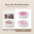 MelodySusie 200 Sheets Nail Dust Collector Filter Paper, Disposable Dust Vacuum Filter with 6pcs Sticky Back Hook for Most Nail Dust Fan Extractor Machine, Nail Tech Supplies for Salon & Home