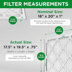 Mann+Hummel 18x20x1 MERV 8 Pleated HVAC AC Furnace Air Filters. 4 Pack. (Exact Size: 17.5 x 19.5 x 0.75 Inches)