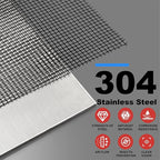 304 Stainless Steel Mesh, 47in x 10ft, 22 Mesh, Sturdy Metal Screen Roll for Window, Door, Air Vents, Filter, Cage, Garden, Patio, Pet (Black, 47inch x 10 feet)