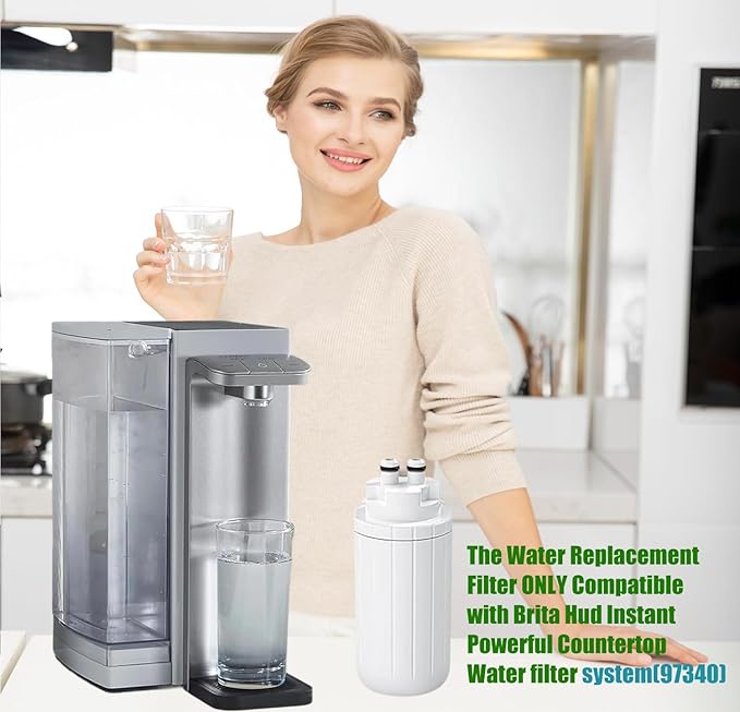 CTO1 Water Filter Replacement, Compatible with Brita Hub Instant Powerful Countertop Water Filter Device, Lasts Six Months or 120 Gallons, Replace Filter Model Number CTO1 (2-Pack)