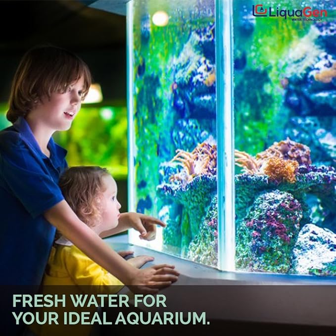LiquaGen - 6 Stage Heavy Duty - 0 TDS/PPM Reverse Osmosis/Deionization Aquarium Reef Water Filter System | Ultimate Purification RO/DI Machine w/Dual Deionization Canisters (150 GPD)