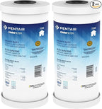 Pentair OMNIFilter TO8 Carbon Water Filter, 10" Heavy Duty Big Blue Whole House Granular Carbon Taste & Odor Replacement Filter Cartridge, 10" x 4.5", 25 Micron |(Pack of 2)