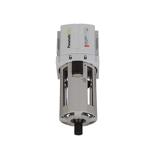 PneumaticPlus PPF3-N02B Compressed Air Particulate Filter, 1/4" NPT (High Flow), 5 Micron, Poly Bowl, Manual Drain, Bracket