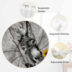 Funny Farm Animals Bedroom Curtains 63 Inch Length, Window Curtains Tab Top, Vintage Barn Grey Sunflowers Light Filtering Window Treatments Drapes 42"x63" 2 Panel