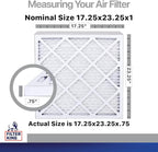 Filter King 17.25x23.25x1 Air Filter | 4-PACK | Carbon MERV 8 HVAC Pleated A/C Furnace Filters | MADE IN USA | Actual Size: 17.25 x 23.25 x .75"