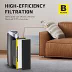 4 Pack FLT4825 HEPA Filter B Replacement Compatible with AC4825 AC4825E AC4300 AC4800 AC4880 AC4900 AC4850, 4 True HEPA Filters & 6 Activated Carbon Pre-filters