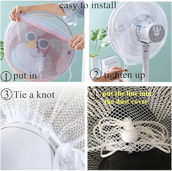 2 Pack - 18" Fan Safety Protection Cover,Kid Children Baby Finger Protect Fan Net Guard,Washable Pedestal Fans Dustproof Covers,Summer Fans Safety Dust Covers,Perfect for Parents of Toddlers (Black)