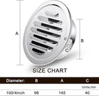 Zonon 36 Pcs Stainless Steel Soffit Vents 4 Inch Round Dryer Vent Cover with Mesh Screen for Home Outdoor Bathroom Wall Ceiling Outside Exterior Exhaust (Silver)