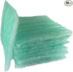 wioboy Paint Booth Exhaust Filter Pad, 24" x 24" (50/case) 15 Gram Fiberglass Paint Arrestor for Spray Booth