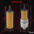 Aluminum Engine Oil Filter Housing Cap with Oil Filter Assembly Compatible With Jeep Chrysler Dodge Ram Vehicle 1500 Cherokee Wrangler Charger Durango 3.6L V6 Replace# 917-190 68191349AC 68191350AA