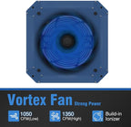 360° Woodshop Air Filtration System Woodworking - 1050/1350 CFM, Built-in Ionizer, with Strong Vortex Fan, Shop Air Filtration for Garage, Works Shop, Dust Collectors System, KMF12D, Blue