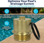 RV40401 X50 Durable Pro Grade Brass Drain Plug Cap Assembly | Compatible Replacement for 190030 | Essential Pool Maintenance Accessory - Upgrade Your Pool's Performance Now!