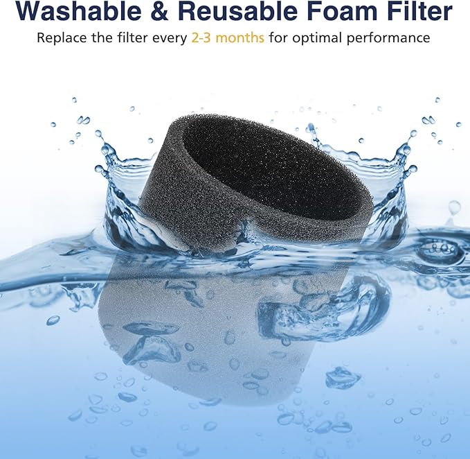 Foam Sleeve Filter for Shop-Vac 90304 90350 90333 Replacement for Most Wet/Dry Vacuum Cleaners 5 Gallon and Above, Compare to Part No.90304, 90585 (2+8+2+1)