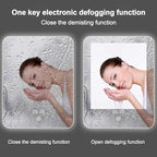 Half circle mirror，half circle mirrors for wall，half moon mirrors for wall，Dimmable LED Vanity Mirror Half Circle,Illuminated Mirror with Demister Pad, Anti-fog bathroom mirror，3 colours dimmable(Whit