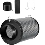 ATOUR 4" Air Carbon Filter with Australian Virgin Charcoal – Superior Odor Control for Grow Tent Smelliniss Scrubber, Inline Fans, Hydroponics. Includes Pre-Filter & Insulated Flange 4"x11"