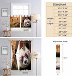 Farm Panda Living Room Curtains 84 Inch Length, Window Curtains Tab Top, Farmhouse Barn Funny Animals Butterfly Light Filtering Window Treatments Drapes 52"x84" 2 Panel