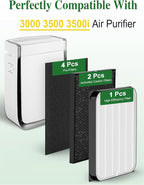 Generic 3500 Replacement Filters Compatible with Air Doctor 3000 Series Air Purifier, fits Model 3000, 3500, and 3500i, 2 Premium Filter + 4 Activated Carbon Filter + 8 Pre-Filters