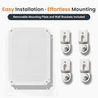 QILIPSU Waterproof Junction Box IP67 Outdoor Plastic Electrical Project Enclosure Weatherproof with Inner Door, Mounting Plate, Wall Brackets, Hinged Grey Cover 16.1"x12.2"x7.1" -D