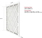 True Blue 14x20x1 MERV 11 Allergen Air Filter (4-Pack) | Electrostatic Pleated HVAC Furnace Air Filter | Replacement Filter for Home Use | Made in USA