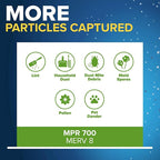 Filtrete 12x30x1 AC Furnace Air Filter, MPR 700, MERV 8, Tough on Pollen, Easy on Airflow, 3-Month Pleated 1-Inch Electrostatic Air Cleaning Filter, 4-Pack (Actual Size 11.81 x 29.81 x 0.81 in)