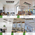Fluorescent Light Covers for Ceiling Lights Colorful Flowers Magnetic Light Filters 1 Pack 4x2 ft Abstract Lines Floral Ceiling Lights Cover for Classroom Office School Home Drop Lamp Decor