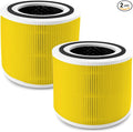 2 Pack Core 300 Pet Care Replacement Filter for LEVOIT Core 300/ 300S/ 300-P/ 300S-P/and P350 Air Purifier, 3-in-1 True H13 HEPA Activated Carbon Filter, Part# Core 300-RF-PA (Yellow)