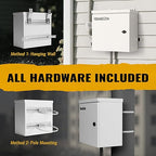 Steel Electrical Box, 16"x16"x6" Steel Enclosure, IP67 Waterproof & Rust-Resistant, Outdoor/Indoor Electrical Junction Box with Mounting Plate for Wall/Pole Mount