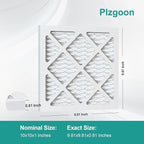 10x10x1 Air Filter MERV 8 (6 Pack) MPR 600 Pleated A/C Furnace Filters for Home Air Conditioner HVAC Furnace Replacement (Exact Dimensions: 9.81"L x 9.81"W x 0.81"Th)