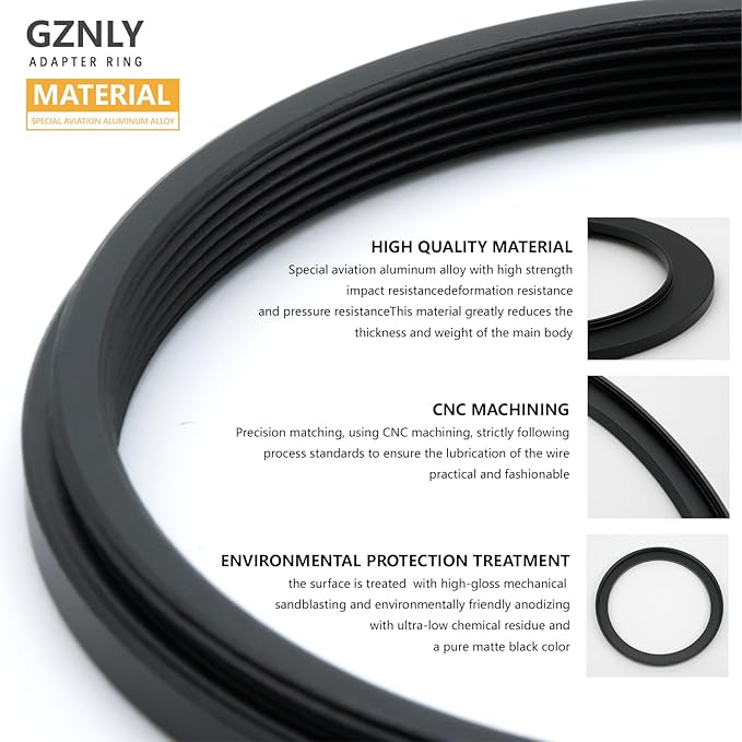 67mm to 86mm Step Up Ring Filter Adapter Black Metal Step up Adapter Rings Compatible with All Brand UV CPL ND Camera Lens Filter Step Down Ring (67mm-86mm)