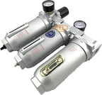 3/4" NPT SUPER DUTY Industrial Grade Filter Regulator Coalescing Desiccant Dryer System For Compressed Air Lines, Metal Bowls, Great For Paint Spray And Plasma Cutter (AUTO DRAIN)